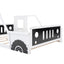 Full Size Classic Car-Shaped Platform Bed with Wheels White - Korvel