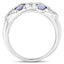 2.31 Carat Genuine Tanzanite Sterling Silver Engagement Ring