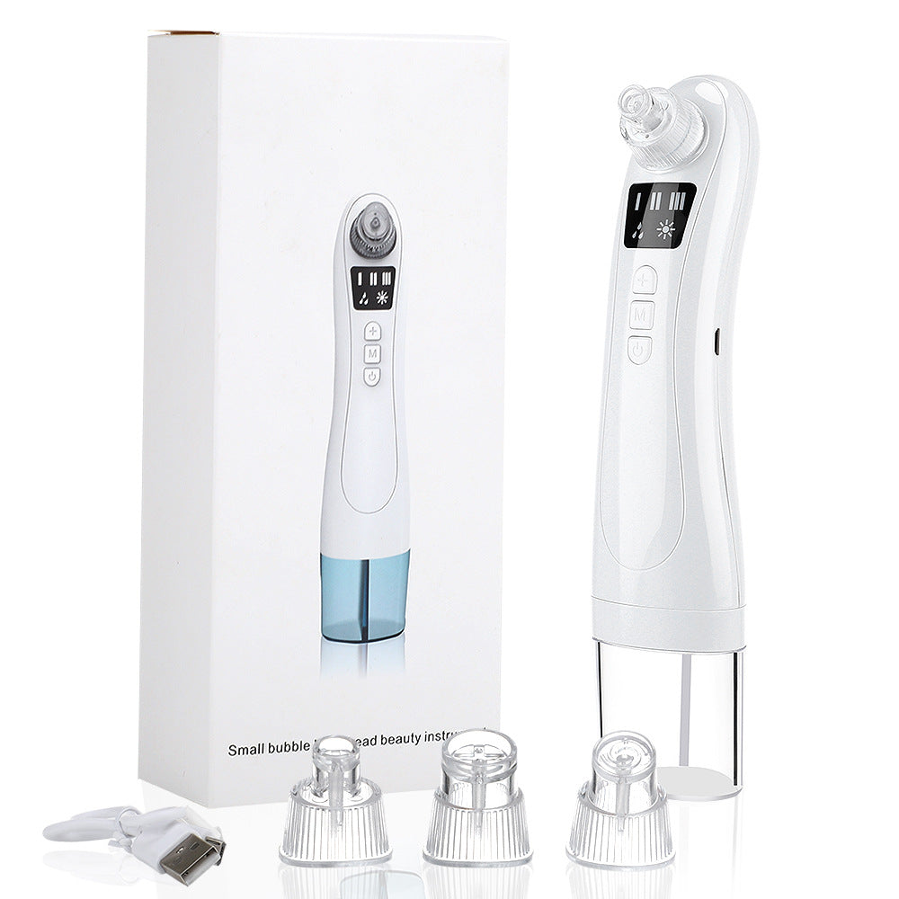 Hailicare Small Bubble Hot Compress Blackhead Instrument With Water Tank To Suck Blackheads USB Charging Beauty Instrument - Korvel