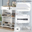 ONTREND ultra-thin shoe cabinet set with 4 flip drawers and adjustable panel top shoe rack, white - Korvel