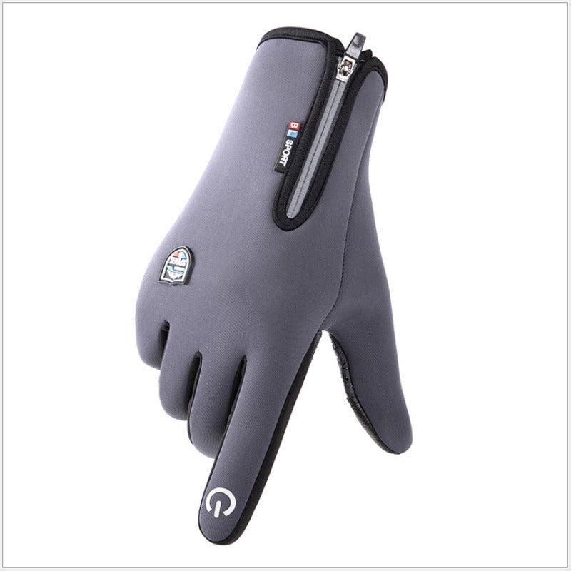 Winter Fleece Thermal Warm Outdoor Gloves Touchscreen Waterproof Cycling Bicycle Windproof Glo - Korvel