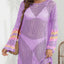 Openwork Contrast Long Sleeve Cover-Up