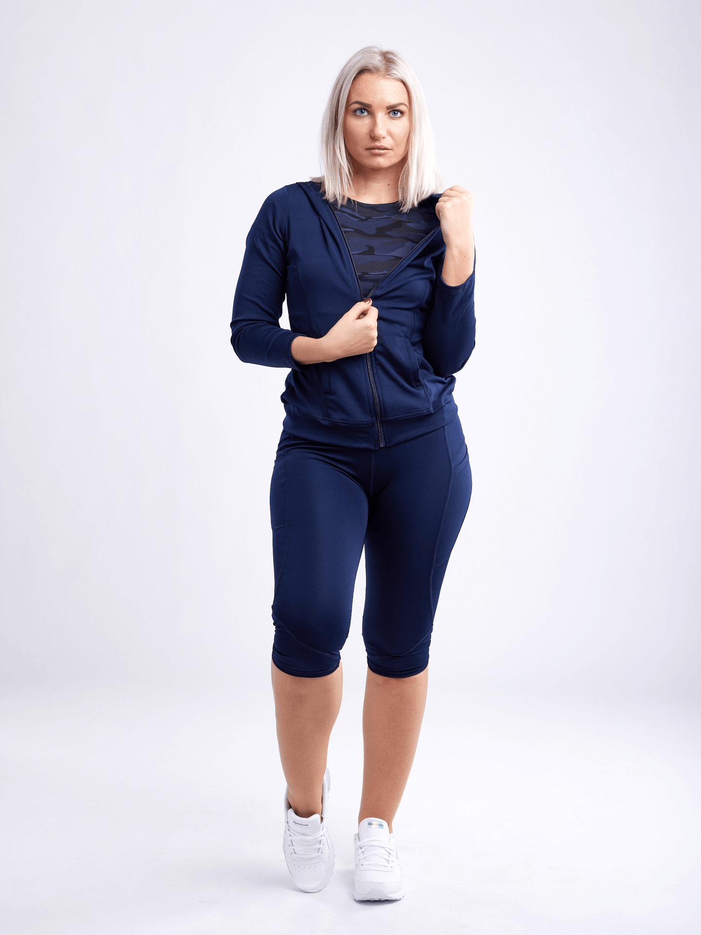 JupiterGear Mid-Rise Capri Fitness Leggings with Pockets
