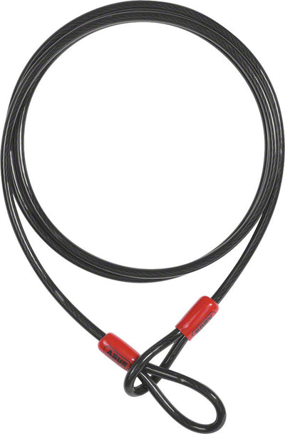ABUS Cobra Seat Leash: 5mm x 75cm - Black