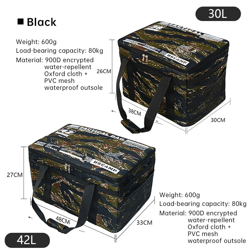 Outdoor storage bag, large - capacity foldable storage box, camping gear for picnic, portable, water - resistant - Korvel