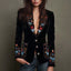 Long Sleeve Solid Color Stitching Lace Pleuche Coat
