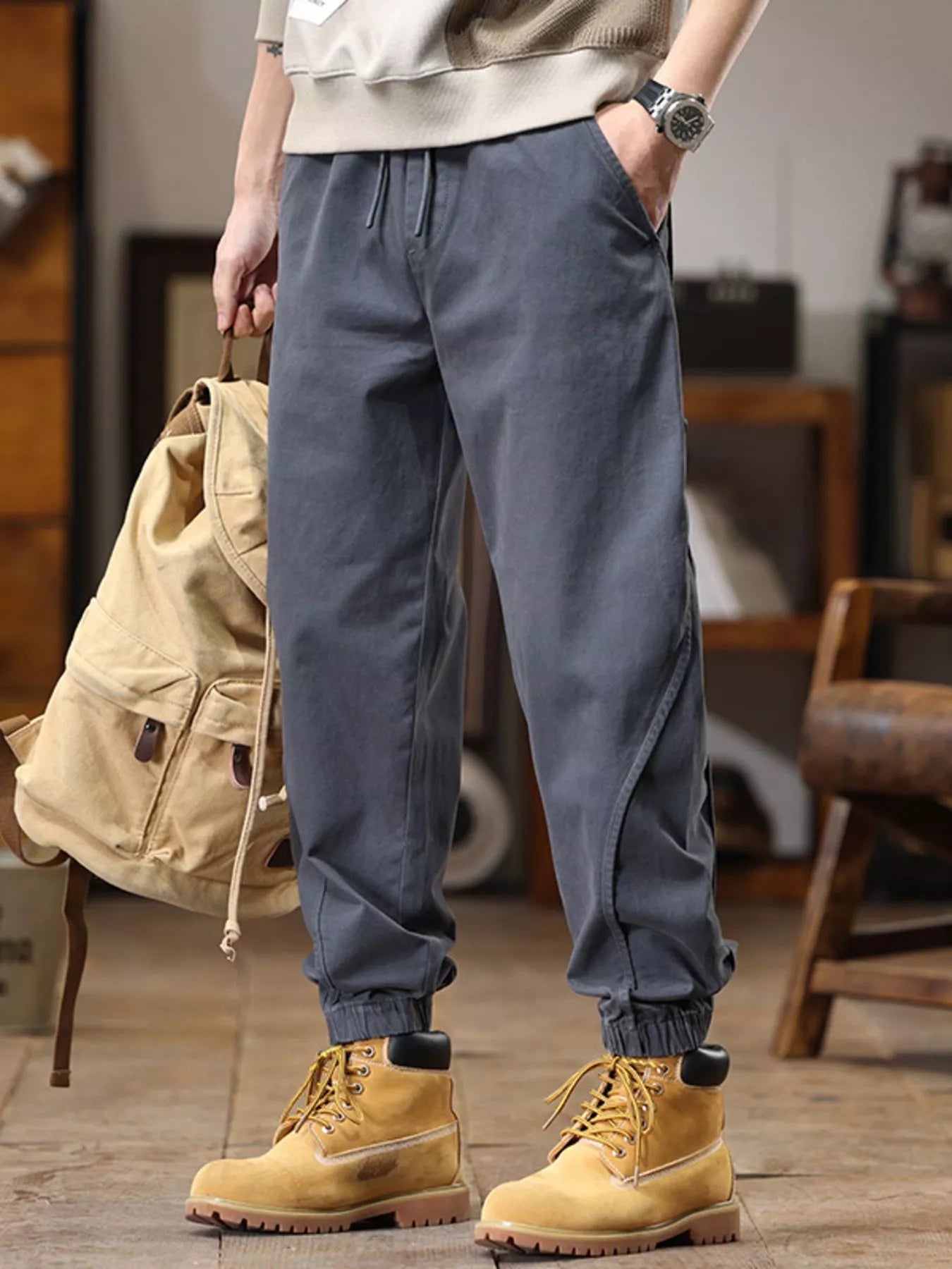 Men's Plus Size Drawstring Jogger Pants