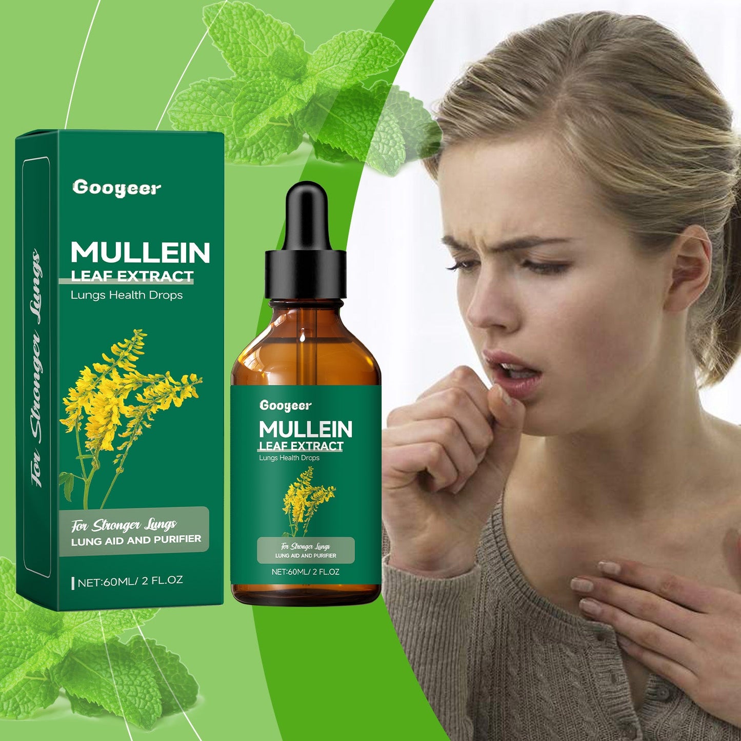 Gotas de Soporte Herbal Premium para los Pulmones
