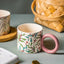 British Style Ceramic Mug Cute Coffee Cups Personality Gift Household Color Painting  Kawaii Girls Breakfast Oat Milk Mugs - Korvel