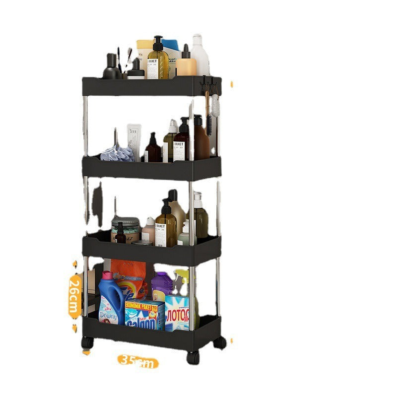 Kitchen multi layer vegetable basket rack floor-standing removable vegetable storage household multi functional trolley - Korvel