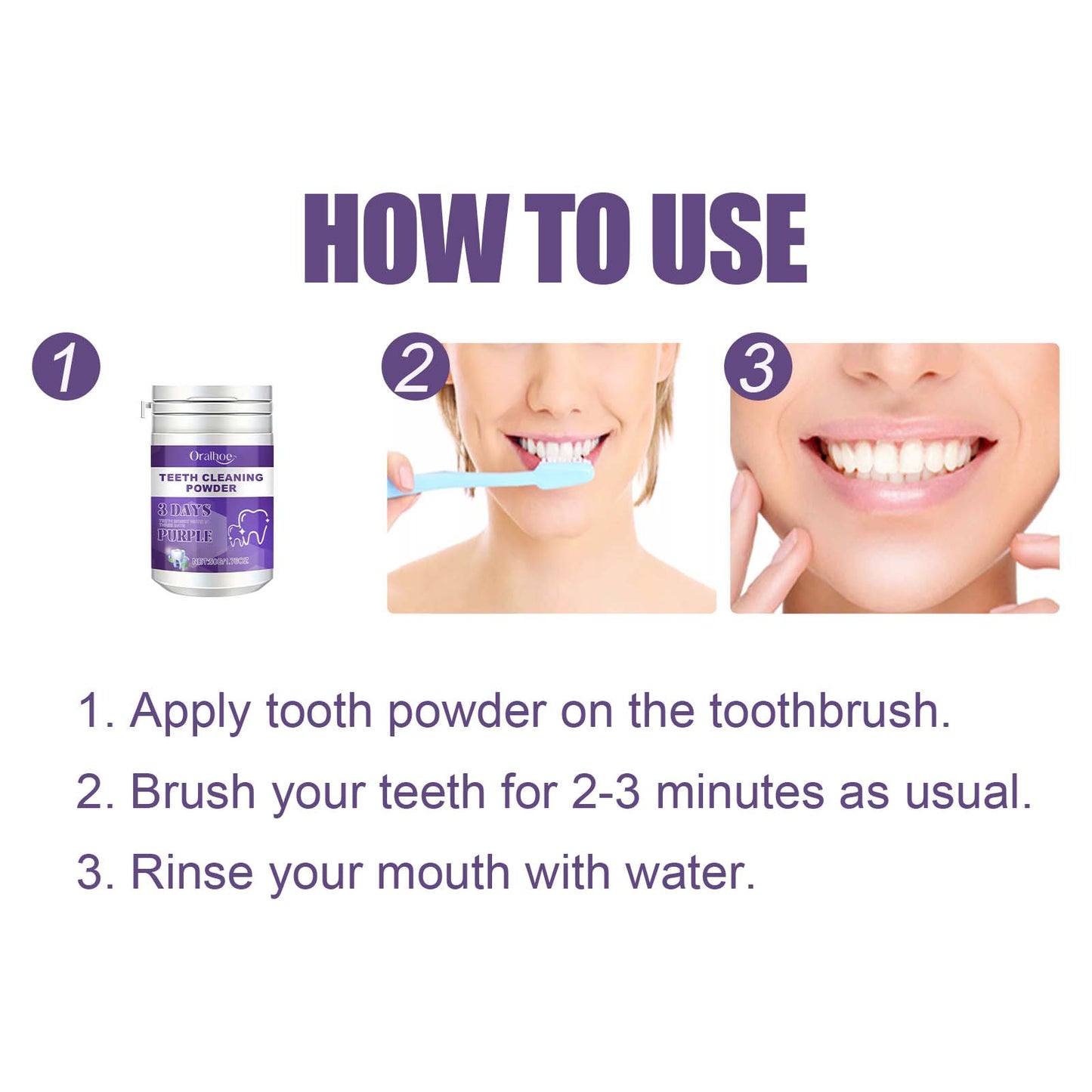 Teeth Cleaning Powder, Fresh Breath Tartar Stone White Teeth Cleaning Powder Oral Care - Korvel