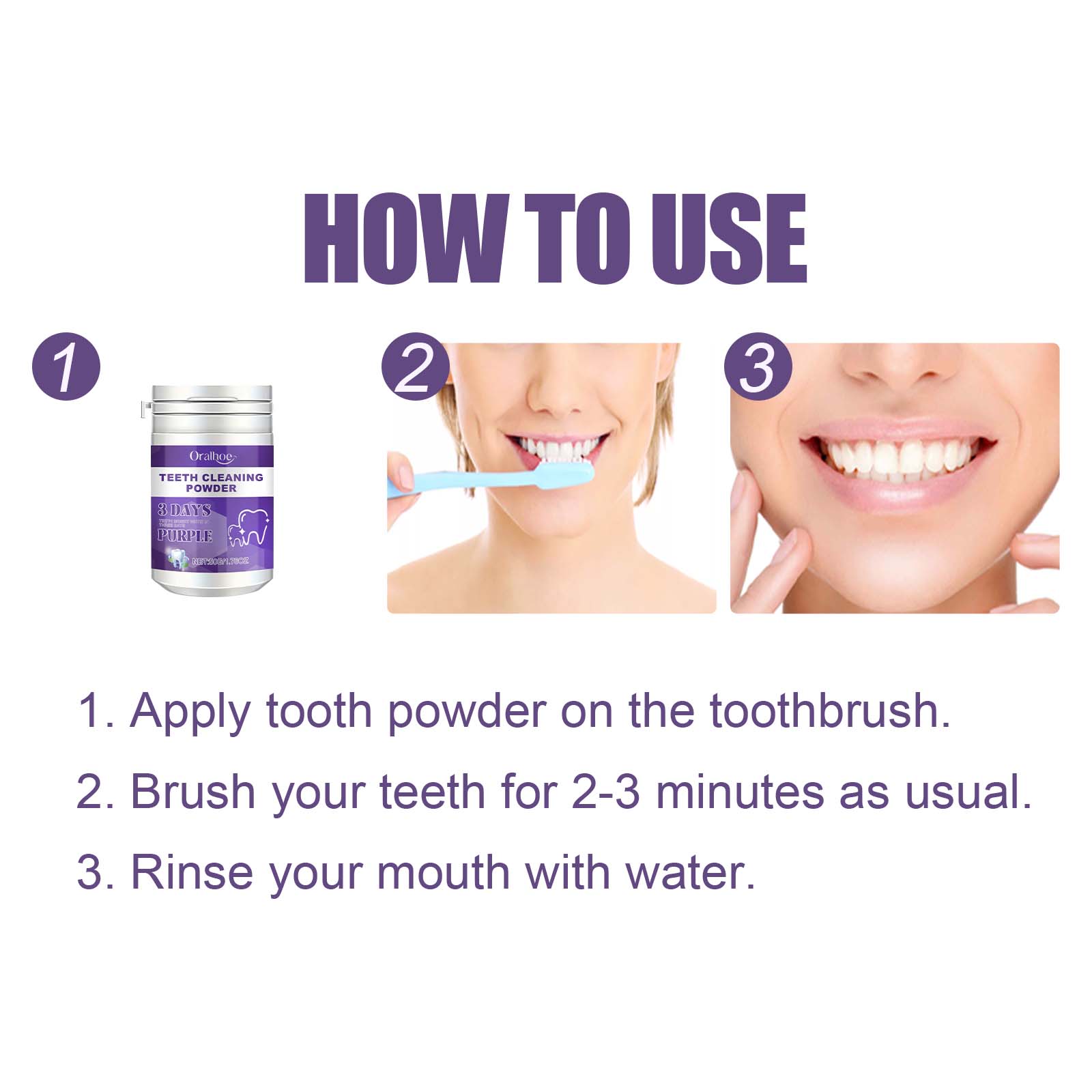 Teeth Cleaning Powder, Fresh Breath Tartar Stone White Teeth Cleaning Powder Oral Care - Korvel