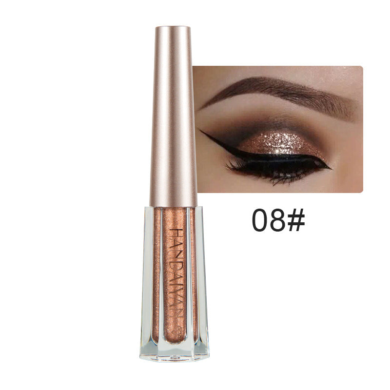HANDAIYAN Diamond Pearl Liquid Eye Shadow 12 Colors Shining Bright Eye Shadow Liquid - Korvel
