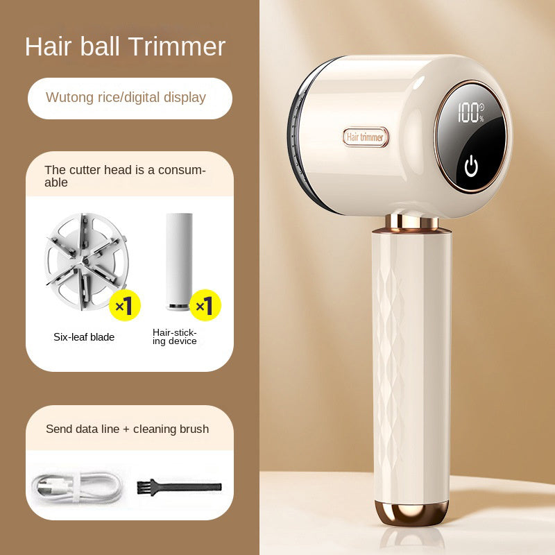 Fuzz Trimmer with Digital Display for Home Use, Rechargeable Sweater Defuzzer and Hair Remover 2-in-1 - Korvel