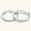 925 Sterling Silver Moissanite Huggie Earrings
