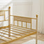 Elegant Golden Metal Daybed with Trundle - Twin Size