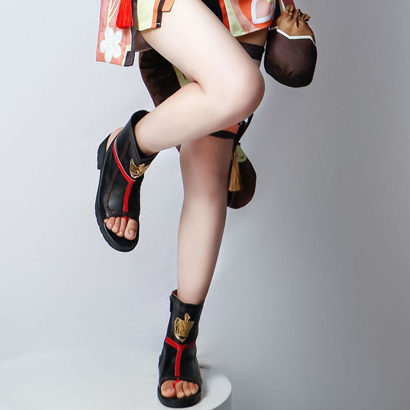 Genshin Impact COS clothes Luoli women's clothes Longlizhiraccoon dog early pomelo cosplay clothing matching shoes - Korvel