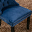 High-end Tufted Solid Wood Contemporary Velvet Upholstered Dining Chair with Wood Legs Nailhead Trim 2-Pcs Set Blue - Korvel