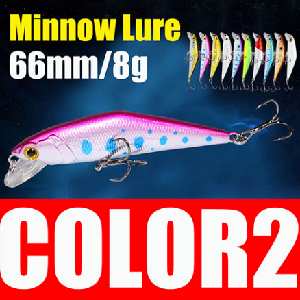 AFISHLURE Bass Wobblers Trout Fishing Lure  66mm/8g Minnow  Hard Baits Iscas Artificial Pesca Leurre - Korvel