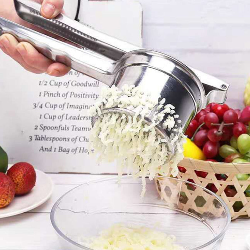 Squeezer Stainless Steel Manual Juicer Household Vegetable Filling Dehydration Large Practical And Creative Potato Mashing - Korvel