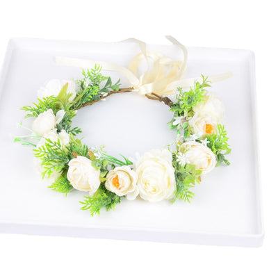 Hawaiian Wreath Bridal Fairy Simulation Starry Sky Flower Headwear Children's Photography Hair Accessories Hair Hoops - Korvel