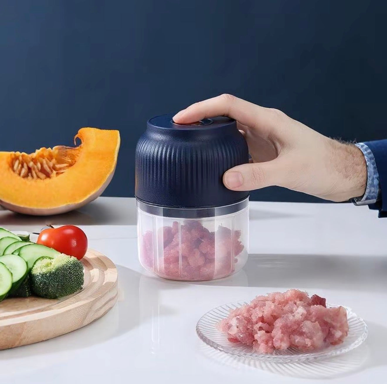 QuickChop Mini Chopper - Procesador de Alimentos Eléctrico Portátil