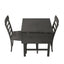TOPMAX 5-piece square wooden pendant light expandable dining table set with 4 ladder back chairs  Gray - Korvel