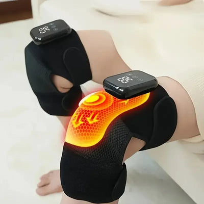 Electric Heated Knee Massager 3 in 1 Joint Elbow and Shoulder Pain Reliever Thermal Vibration Moisture Removal Physical Therapy - Korvel