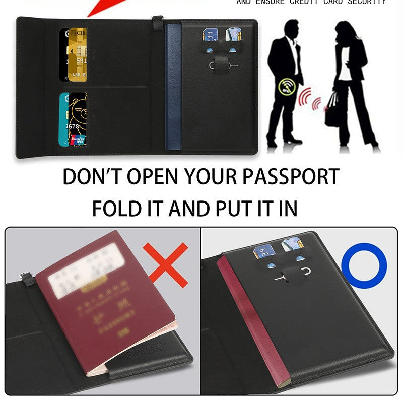 Funda de Pasaporte de Gran Capacidad y Estilo con Características Antirrobo