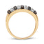 14K Yellow Gold Plated Multi Diamond Engagement Ring