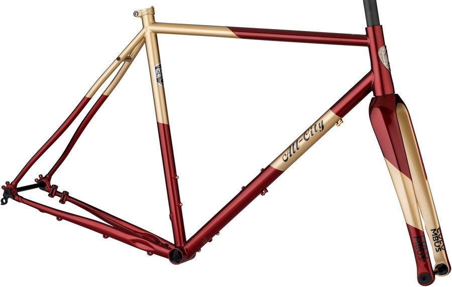 Cadre All-City Cosmic Stallion - 700c Acier Currant et Crème 52cm