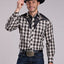 Camisa de Cuadros Negros Western para Hombre Roper