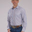 Roper Men's Classic Long Sleeve Western Shirt - Brown/Blue Stripe - Korvel