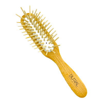 Dural Beech Wood Rubber Cushion Hair Brush with Long Wooden Pins