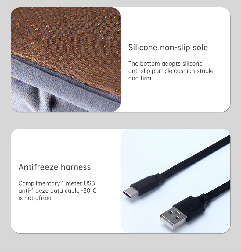 45X45cm USB Heating 3-speed Thermostat Cushion Office Sedentary Car Home Dual-use Winter Warm Physiotherapy Electric Heating Pad - Korvel