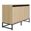 Engraved 3-door side panel with LED, self-service cabinet storage cabinet, modern coffee bar cabinet with adjustable shelf - Korvel