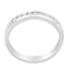 Bague de mariage en or blanc 18K avec diamants en sertissage cannelé - Taille 5