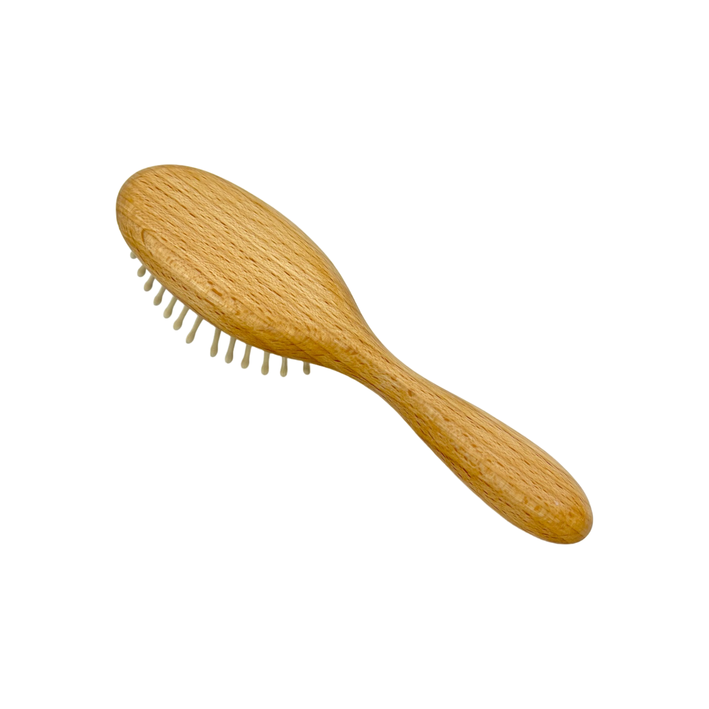 Cepillo de pelo de madera de haya Dural con almohadilla de goma y pines de madera