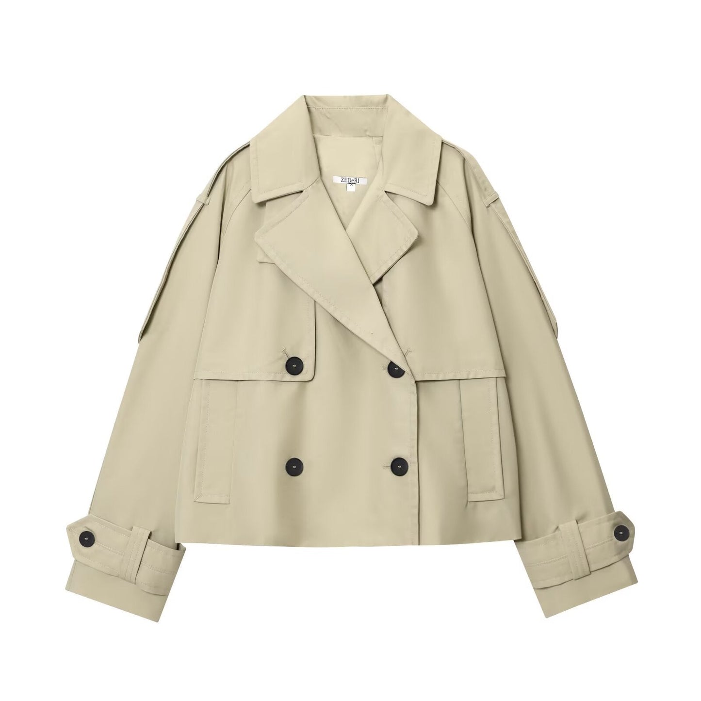 Chic Water-Repellent Short Trench Coat