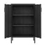 Armoire de rangement en acier premium avec portes doubles et partitions mobiles