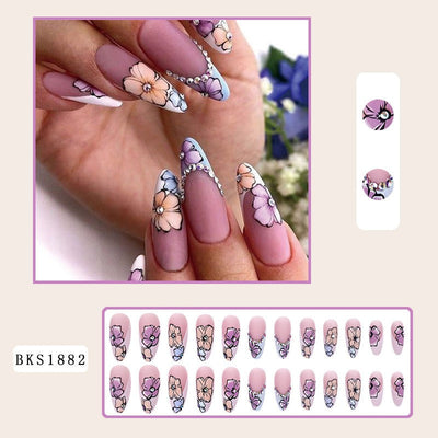 Mid-Length Almond Nail Art Patches for Stylish Looks