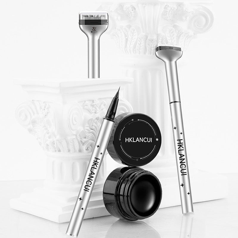 Makeup Magic Eye Liner Gel Pen Waterproof Long Lasting 2 In 1 Lower Liquid Eyeliner Pencil Eyelashes Stamp - Korvel