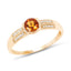 0.51 Carat Citrine and Diamond 14K Yellow Gold Engagement Ring