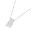 Collar de Pendiente de Caja de Diamantes de Oro Blanco de 14KT