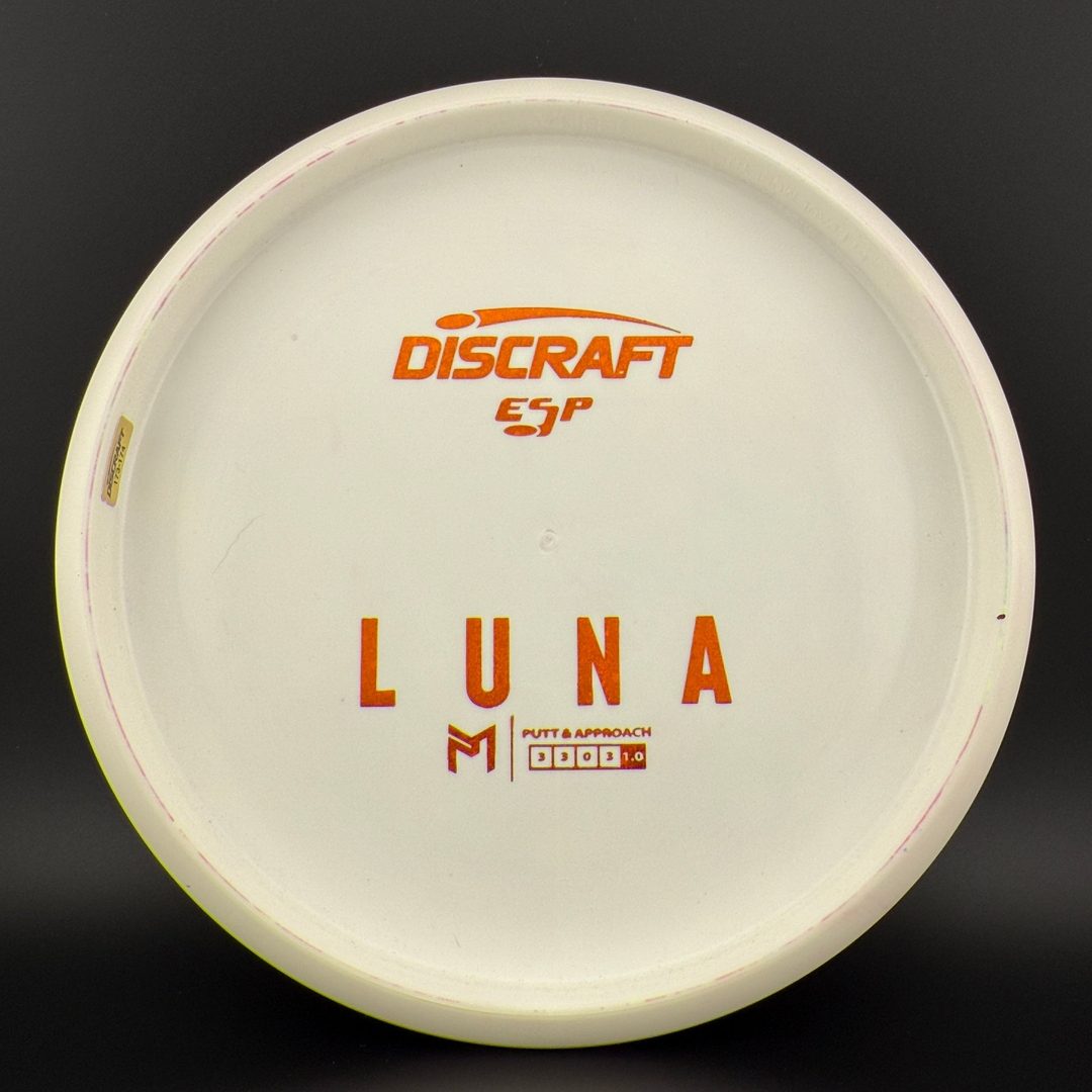 White ESP Luna - Putter de Disc Golf Teinté Greazy