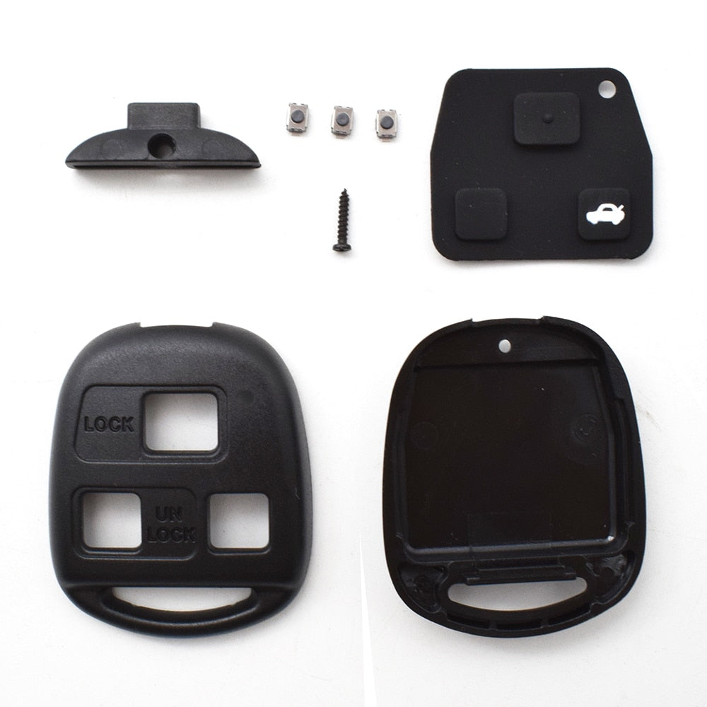 2 3 Button Pad Switch Remote Car Key Shell Case For Toyota RAV4 Prado Corolla Land Cruiser Previa Tarago Pixis Rush Celica - Korvel