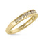 Anillo de banda de diamantes champán chapado en oro amarillo de 14K - Talla 7