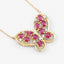 Collier en rubis véritable de 2,36 carats et zircon blanc en argent sterling