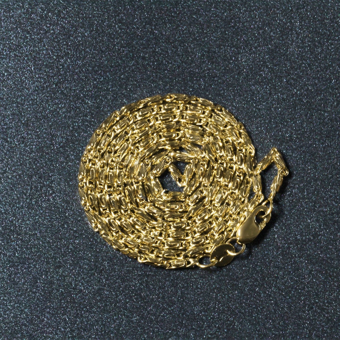14k Yellow Gold Diamond Cut Fancy Links Pendant Chain