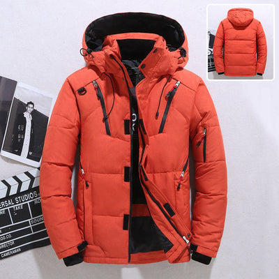 Men's Windproof Hooded Jacket for Outdoor Leisure
